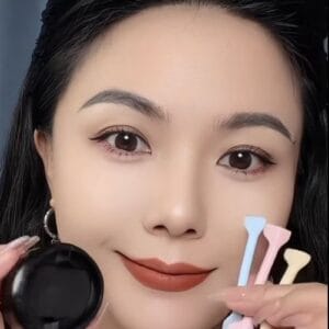 Bộ khuôn kẻ mắt , hộp mực, bút kẻ mắt